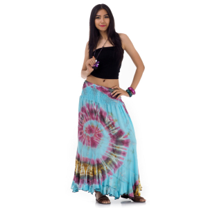 Long Tie Dye Batik Skirt Bohemian Style K189