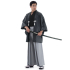 Grey Black Japanese Samurai Kimono Set 3 pieces HM39