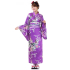 Woman Kimono  Geisha Yukata Purple XK176MA