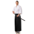 Men Samurai Costume Black-White