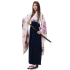 Woman Samurai Costume White-Blue