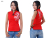 Women Red Dragon Prints Chinese top