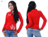 Red Women Chinese top