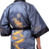 Dark Grey Japanese Reversible Satin Kimono Robe for Men QKK12M