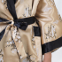 Gold-Black Reversible Satin Kimono Robe for Women QKY1W