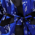 Blue Japanese Reversible Satin Kimono Robe for Men QKB2M