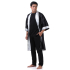 Silver Japanese Reversible Satin Kimono Robe for Men QKW2M