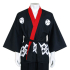 Black Happi Kimono Coat, Japanese Kimono Costume Huppi3