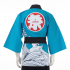 Light Blue Japanese Happi Kimono Coat Huppi43