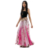 Long Batik Tie Dye Skirt Bohemian Style Pink-White K186