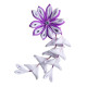 Flower hair clips for Japanese kimono, Flower77