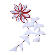 Japanese kimono Flower hair clips White-Red, Flower78