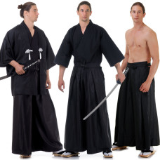 Japanese Samurai Kimono Set 3 pieces Black HM1