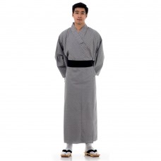 Japanese Men's Yukata Kimono Grey XKM129
