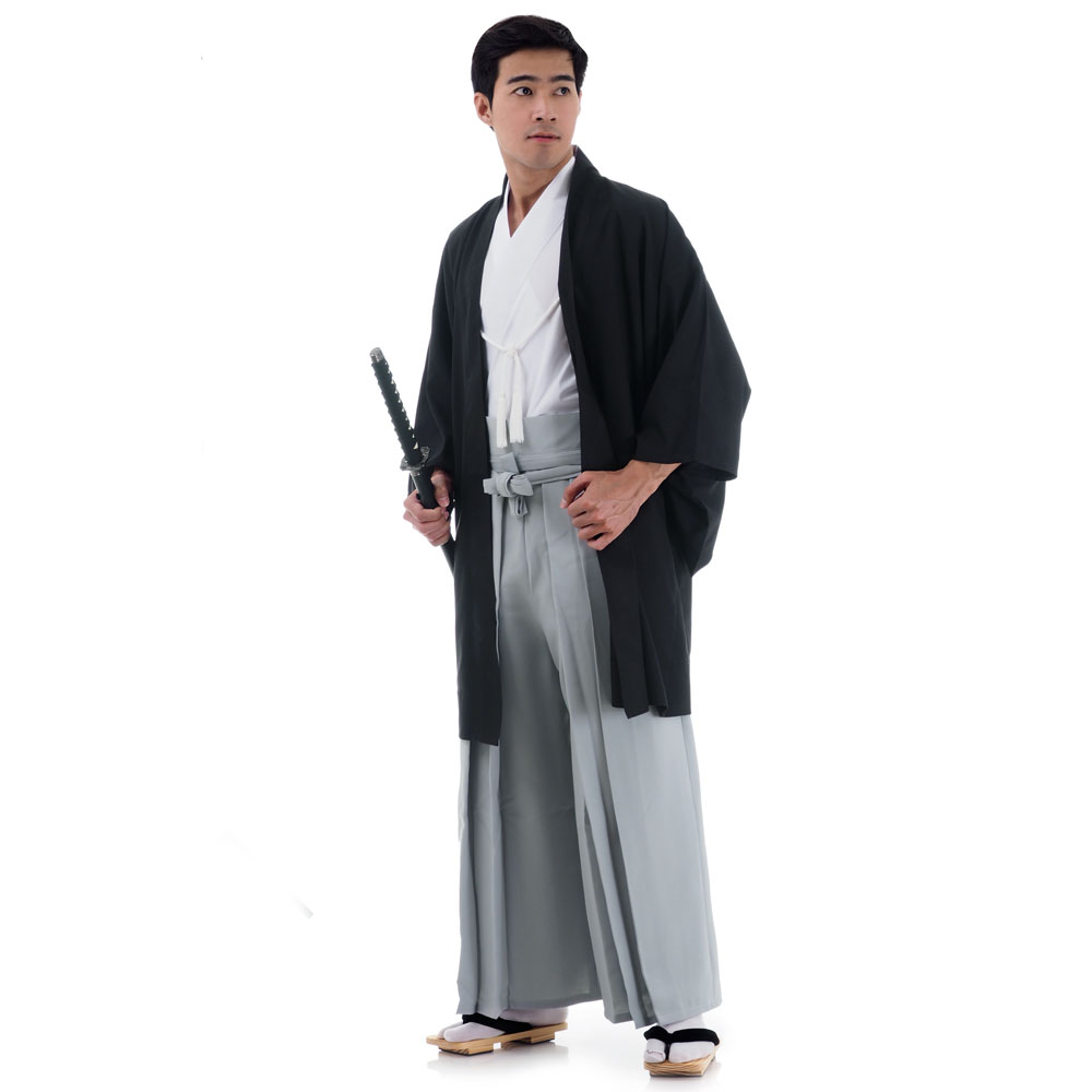 Hakama Pants Traditional Japanese Samurai Kimono Set Kendo Gi Haori Jacket