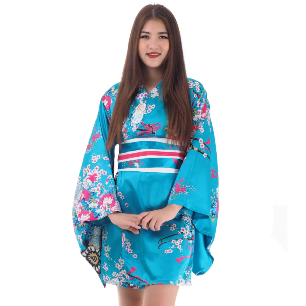 light blue kimono dress