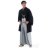 Black Grey Japanese Samurai Kimono Set 3 pieces HM36