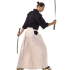 Kendo Samurai Costume Light Yellow-Black HK107
