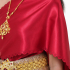 Beige Red Thai Costume Traditional Thai Dress THAI281