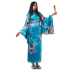 Woman Kimono Geisha Yukata Turquoise