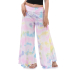 Batik Tie Dye Skirt pants, open leg pants Bohemian style in Pink tone RBB9B