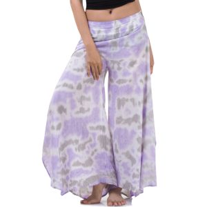 Batik Tie Dye Skirt pants, open leg pants Bohemian style in Purple tone RBB10B