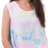 Set of Tie Dye Sleeveless Blouse and Skirt Pants in Rainbow Color RBB9