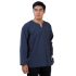 Natural Cotton Hippie Casual Long Sleeve Shirt in Navy Blue RNM490