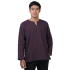 Natural Cotton Hippie Casual Long Sleeve Shirt in Purple RNM492
