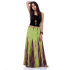 Long Batik Tie Dye Skirt Bohemian Style Neon Green K199