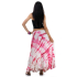 Long Batik Tie Dye Skirt Bohemian Style Pink-White K188