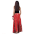Long Batik Tie Dye Skirt Bohemian Style Red-Claret red K202