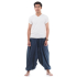 Men Cotton Aladdin Genie Harem Pants Overall Dark blue FA13M
