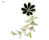 Flower hair clips for Japanese kimono-White-Black, Flower88