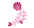 Japanese kimono Flower hair clips in Pink-Hot pink, Flower76