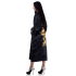 Black Japanese Reversible Satin Kimono Robe for Women QKK10W
