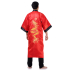 Red-Black Japanese Reversible Satin Kimono Robe for Men QKR7M