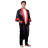 Red-Black Japanese Reversible Satin Kimono Robe for Men QKR7M