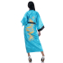 Light blue Japanese Reversible Satin Kimono Robe for Women QKL1W