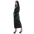 Grey Black Japanese Reversible Satin Kimono Robe for Women QKK12W