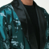 Green Japanese Reversible Satin Kimono Robe for Men QKG10M
